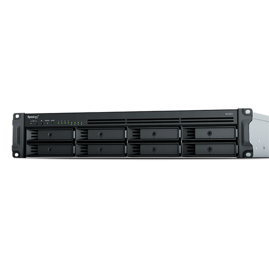 SYNOLOGY NAS 8 Fiókos RS1221+ AMD Ryzen V1500B 4x2,2GHz, 4GB DDR4 , 4x1GbE, 3x3.2USB