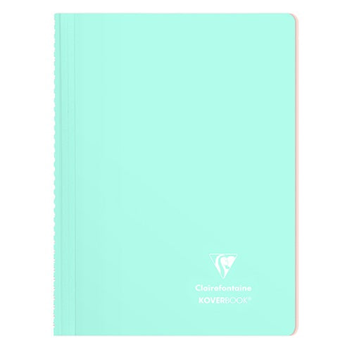 Spirálfüzet Clairefontaine Koverbook Blush A/4 80 lapos PP borítású vonalas menta