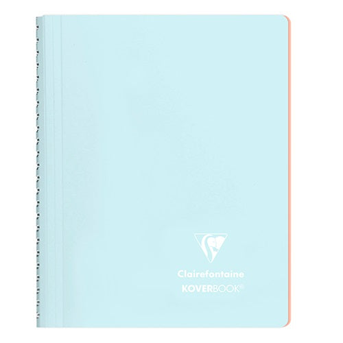 Spirálfüzet Clairefontaine Koverbook Blush A/5 80 lapos PP borítású vonalas jégkék