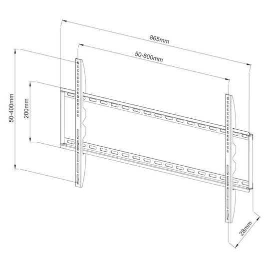 TECHLY ICA-PLB 162XL fix fali konzol, 42-80" LCD kijelzőhöz, ultra slim, fekete