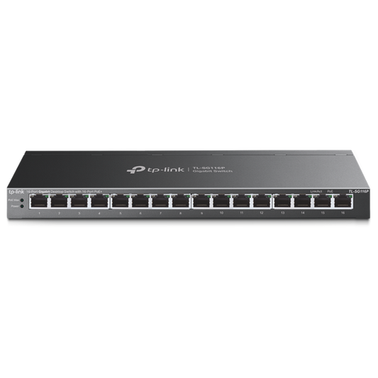 TP-LINK Switch 16x1000Mbps(16xPOE+), TL-SG116P