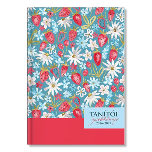Tanítói zsebkönyv pd 2026-2027 papír Strawberry