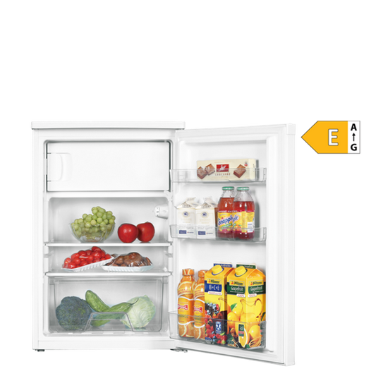 VIVAX TTR-116E+ hűtőszekrény, teljes űrtartalom nettó 113L, hűtő nettó: 97L, fagyasztó nettó: 16 L cserélhetó ajtónyitás