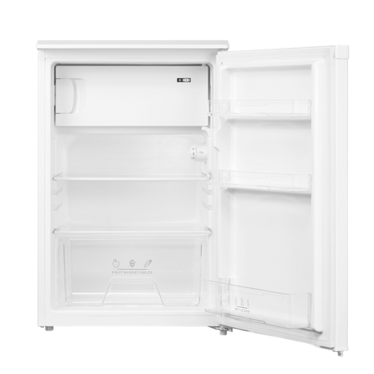 VIVAX TTR-116E+ hűtőszekrény, teljes űrtartalom nettó 113L, hűtő nettó: 97L, fagyasztó nettó: 16 L cserélhetó ajtónyitás