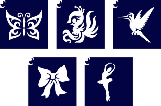 Sablonok, 5 db-os, lányos (CTMS-0077)