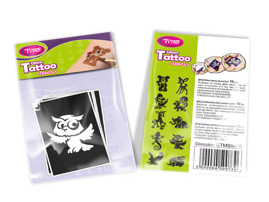 Sablonok, 10 db-os, állatos (CTMS-0078)