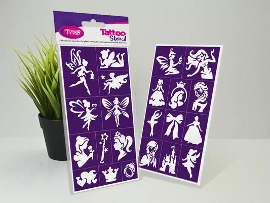 Sablonok, Fairies & Princesses, Tündérek és hercegnők sablon szett, min. 20 minta