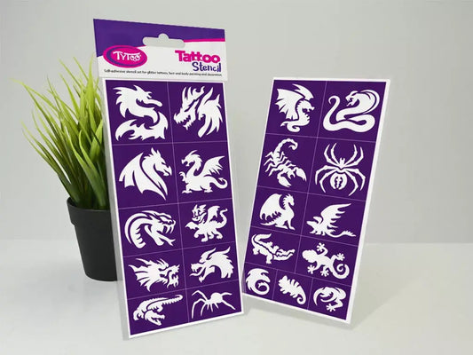 Sablonok, Dragons & Lizards, Sárkányok és gyíkok sablon szett, min. 20 minta