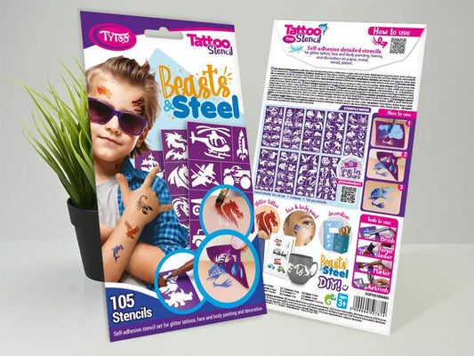 Sablonok, Beasts and Steel sablon szett, 105 sablonnal