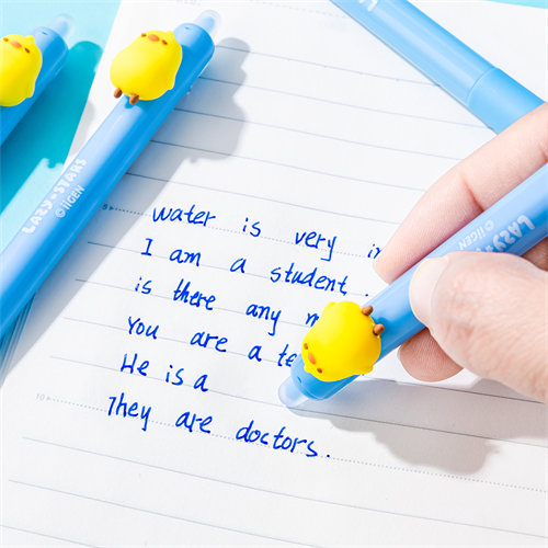 Zselés toll Lazy Stars 0,5 mm radírozható kacsa kék betéttel