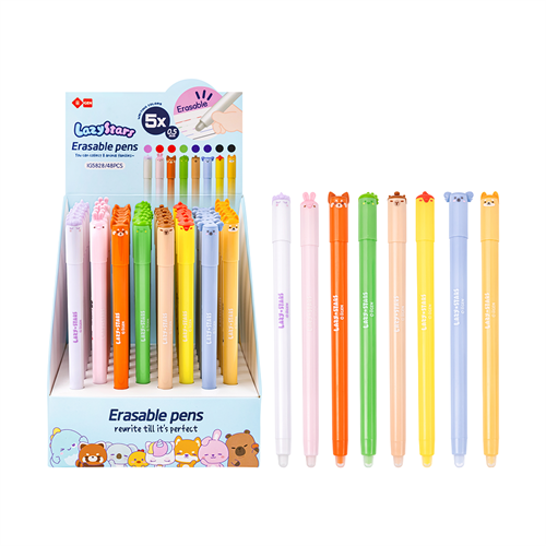 Zselés toll Lazy Stars kupakos 0,5 mm radírozható vegyes színek és minták 48 db/display