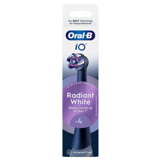 Oral-B iO fogkefefej Radiant White 4 db - fekete