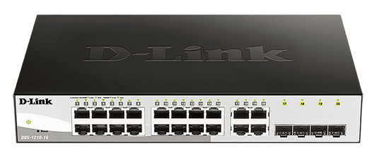 D-Link 16-port 10/100/1000 Gigabit Smart Switch including 4 Combo 1000BaseT/SFP