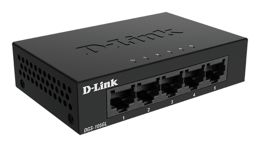 D-link 5-Port Gigabit Ethernet Metal Housing Unmanaged Light Switch without IGMP