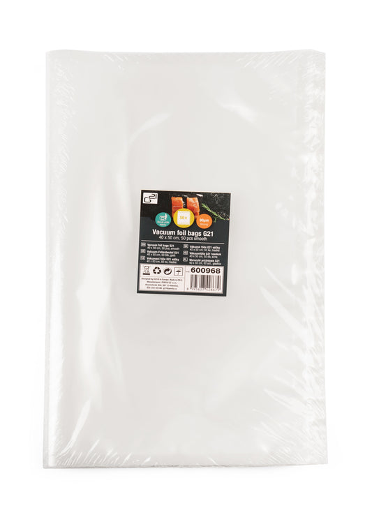 Vákuumfólia G21 tasakok 40 × 50 cm, 50 db, sima