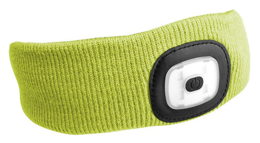 Sixtol fejpánt LED lámpával , újratölthető fluoreszkáló sárga színben