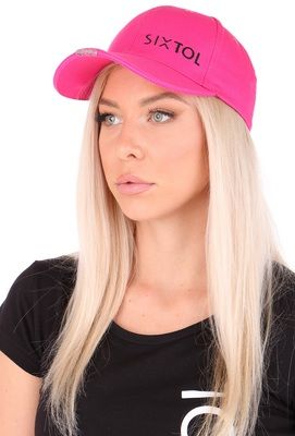 Sixtol LED siltes sapka lámpával B-CAP 25lm, újratölthető, USB rózsaszín