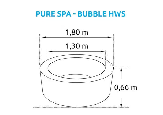 Felfújható pezsgőfürdő Marimex Pure Spa - Bubble HWS - kék -Intex 28486EX