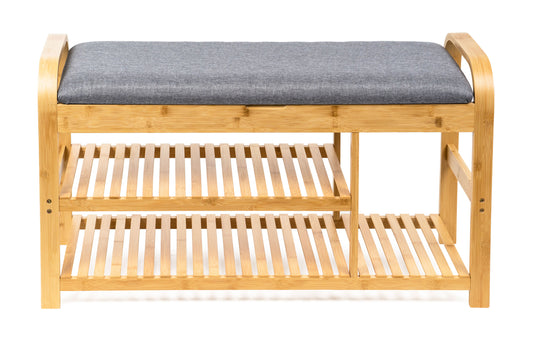 Cipőtartó állvány G21 90 x 33 x 50 cm, bambusz