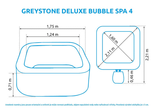 Felfújható pezsgőfürdő Marimex Greystone Deluxe Bubble Spa 4 NP