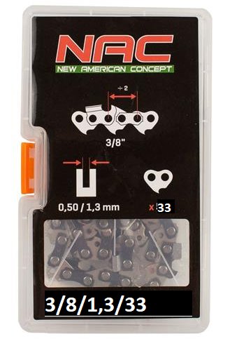 Fűrészlánc NAC 33 láncszemű-3/8"-1.3 PHCBE90-CH 91PX033E-hez