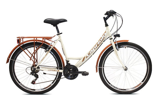 Városi kerékpár Capriolo Metropolis Lady 26"/18 bézs - barna