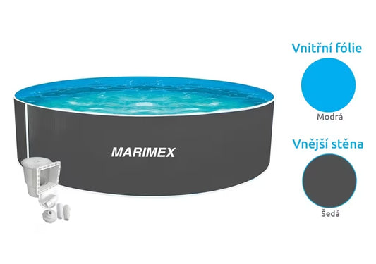 Marimex Orlando 4,57x1,07 m – SZÜRKE, medence, fólia, szkimmer – sérült csomagolás