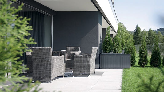 Kerti tároló Prosperplast BOXE BOARD umbra 290 l