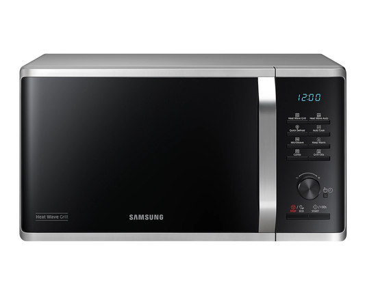 Samsung MG23K3575AS/EO Szabadonálló grill mikrohullámú sütő Heat Wave grillrendszerrel 23 L, ezüst