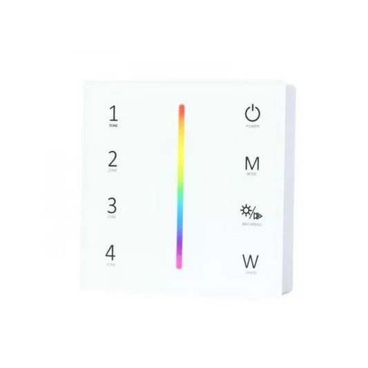 OPTONICA LED Szalag Távirányító, RGB+W, négy zónás, fehér - AC6374