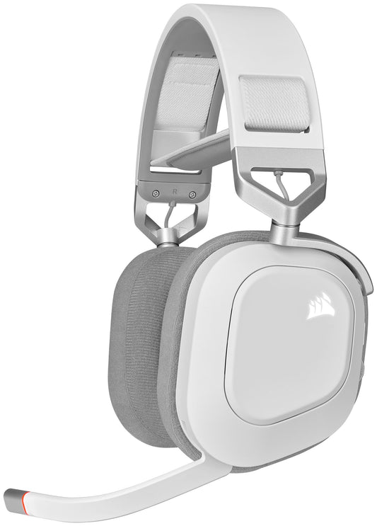 CORSAIR HS80 RGB WIRELESS Premium Gaming Headset, Fehér