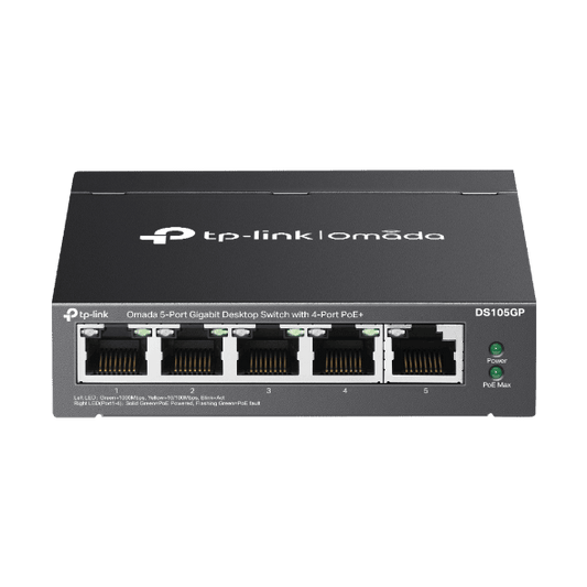 TP-LINK DS105GP Omada 5-Port Gigabit Desktop Switch with 4-Port PoE+