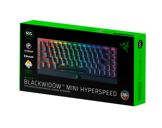 Razer BlackWidow V3 Mini HyperSpeed (Yellow Switch) Phantom Ed. - US Layout