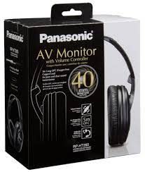 Panasonic RP-HT265E vezetékes fejhallgató, hangerőszabályozóval, fekete.