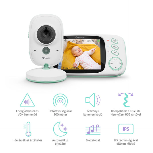 TrueLife NannyCam H32 Pro Kamerás bébiőr