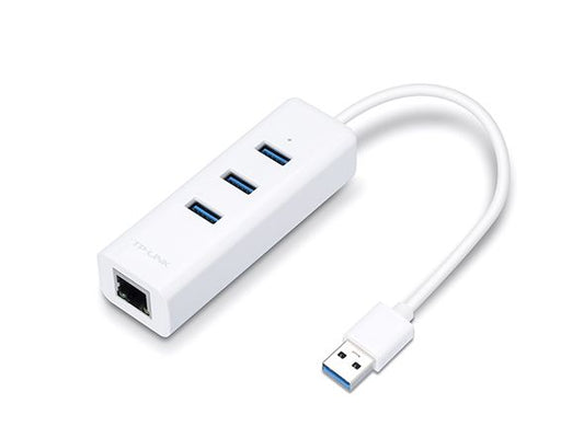 TP-LINK UE330 3.0 USB hub és gigabites ethernet átalakító 2 az 1-ben USB Adapter