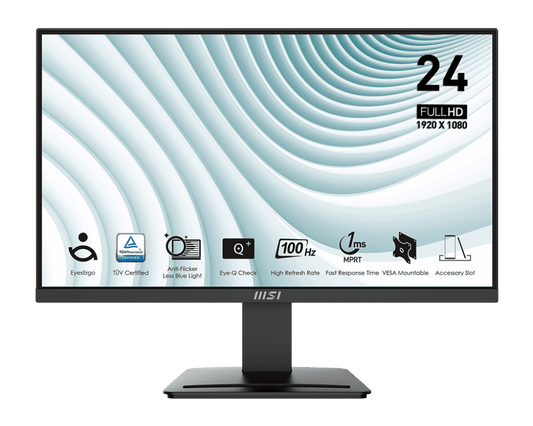 MSI PRO MP2412 23.8" VA FHD 100Hz monitor