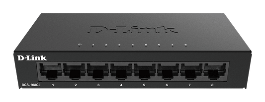 D-link 8-Port Gigabit Ethernet Metal Housing Unmanaged Light Switch without IGMP