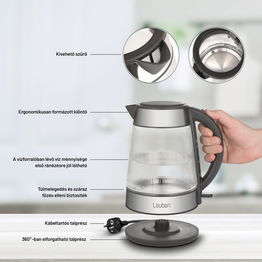Lauben Glass Electric Kettle 17GG üveg vízforraló