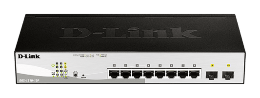 D-Link 10-port 10/100/1000 Gigabit PoE Smart Switch including 2 Combo 1000BaseT/