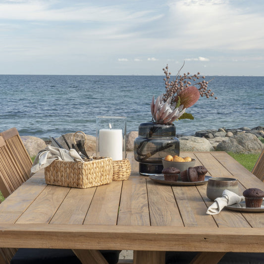 Pleiku fali kosár, vízi jácint, natúr, 20x11x20 cm