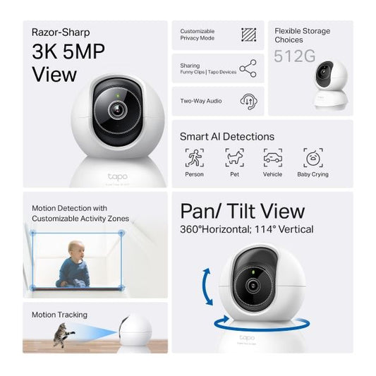 TP-LINK Tapo C230 Otthoni biztonsági Wi-Fi kamera