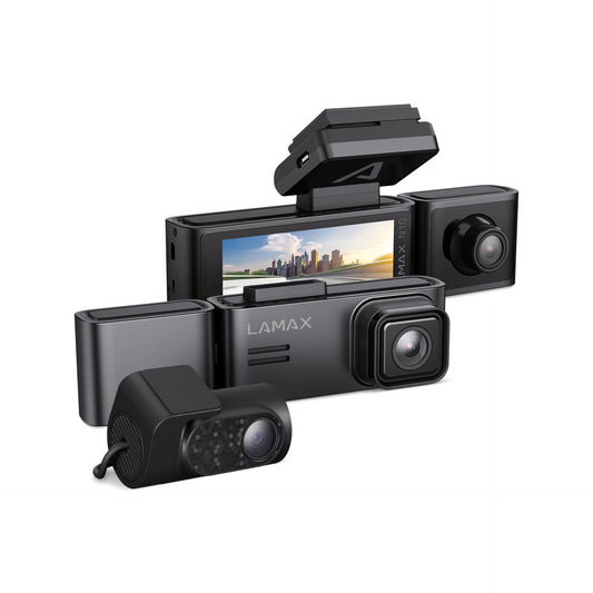 LAMAX N10 GPS 3in1 Autóskamera 3 db kamerával (első/hátsó/belső)