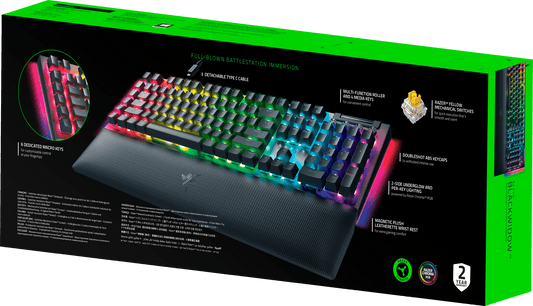 Razer BlackWidow V4 (Yellow Switch) - US Layout