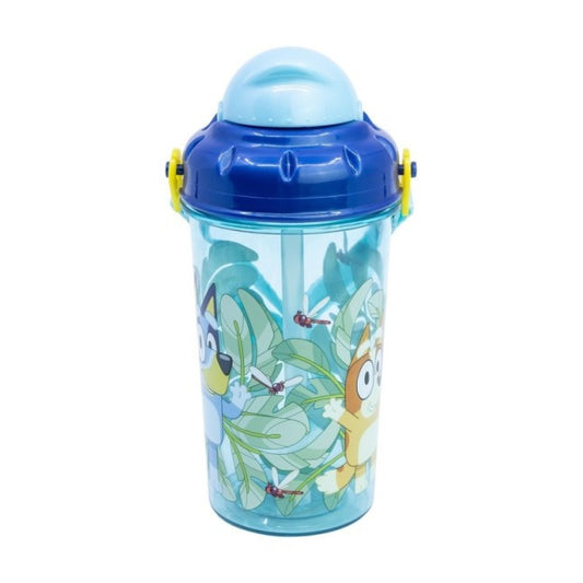 Bluey szívószálas kulacs zárható fedéllel 465ML