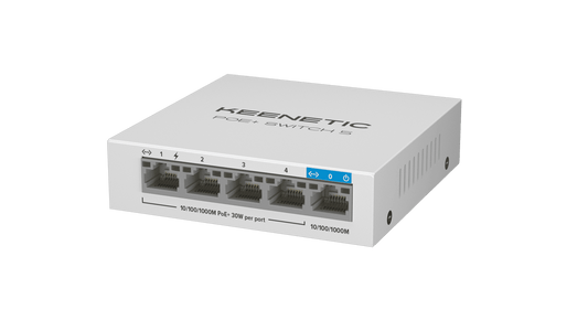 Keenetic POE+ Switch 5 - PoE+ switch with 4 ports + 1 uplink port