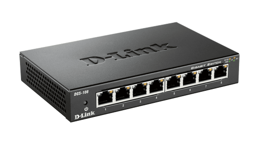D-Link 8-port 10/100/1000 Gigabit Metal Housing Desktop Switch