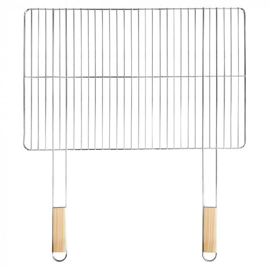 Szögletes grillrács fa fogantyúval 69x60 cm