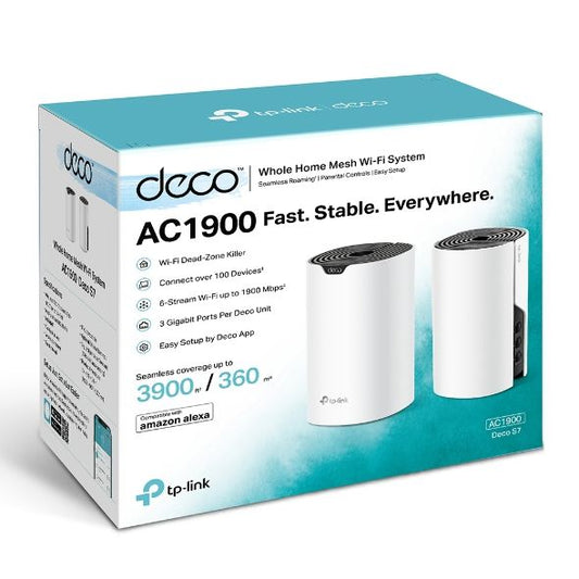 TP-LINK Deco S7(2-pack) AC1900 egész otthont lefedő Mesh Wi-Fi rendszer