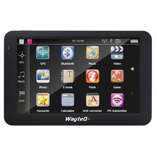 WAYTEQ X985 BT HD GPS  800 Mhz 5" HD 800*480 ! Bluetooth DUN !,FM transmit 256MB